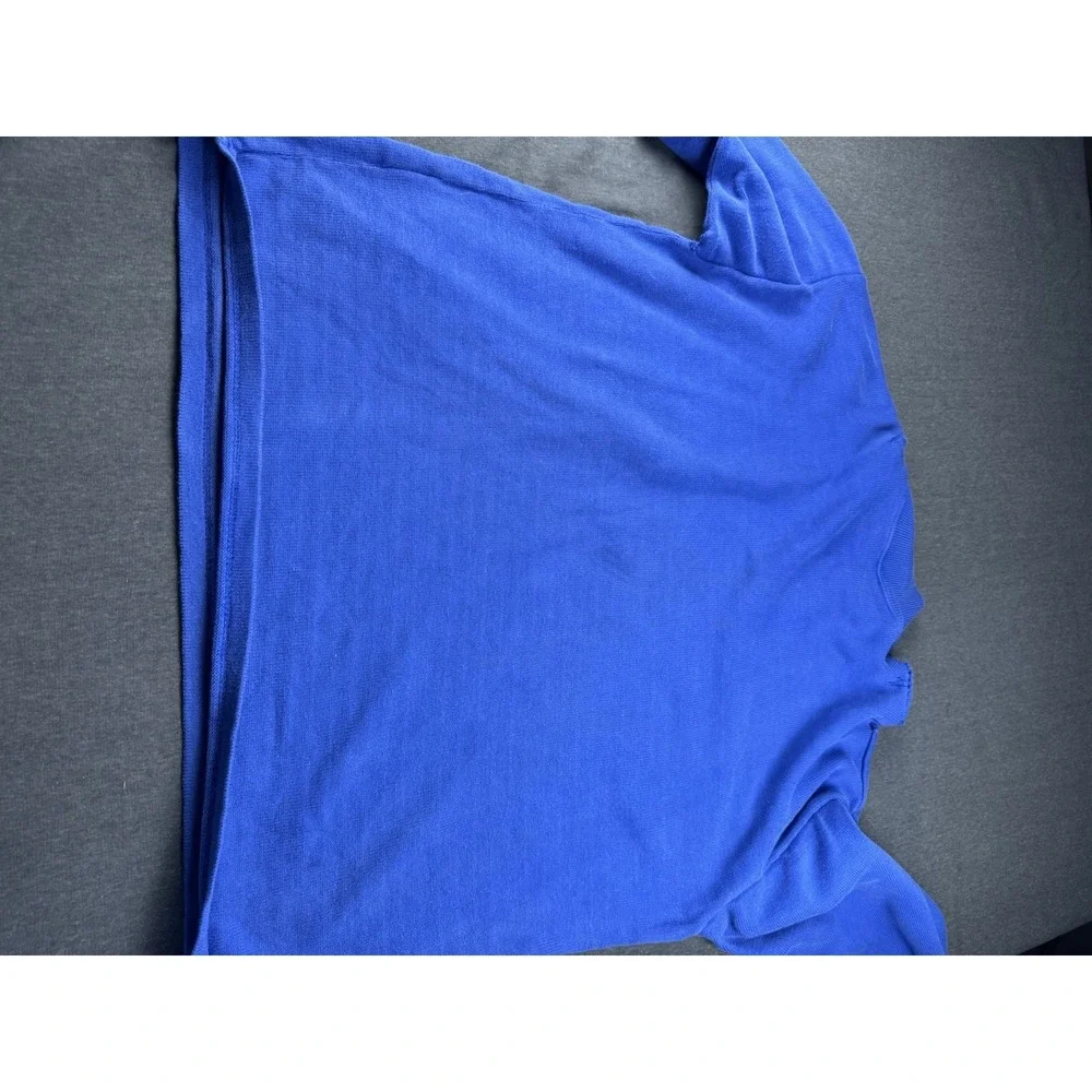 Calvin Klein Sweater Mens L Pullover Blue Cotton Casual distressed 89 Collection